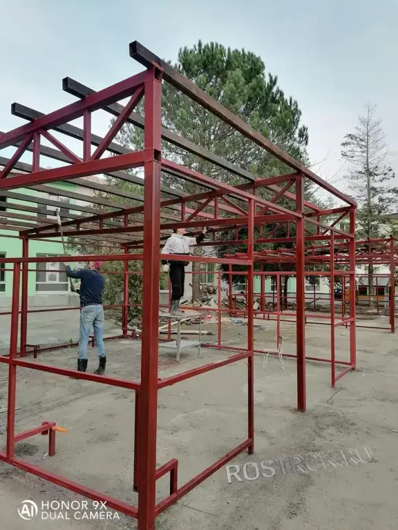 Изготовление навесов, беседок и ангаров из металла