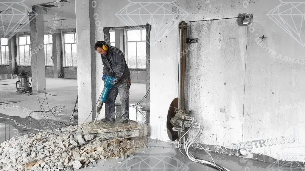 Демонтаж бетона и железобетона. Слом конструкций